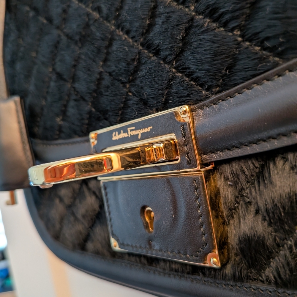 Rare Salvatore Ferragamo pony hair sample bag, never went to production!
